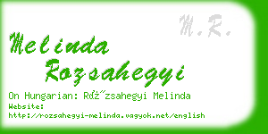 melinda rozsahegyi business card