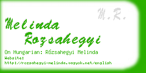 melinda rozsahegyi business card